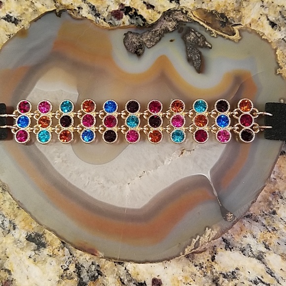 Gifted/Bundle Colorful choker rhinestones - Picture 2 of 9